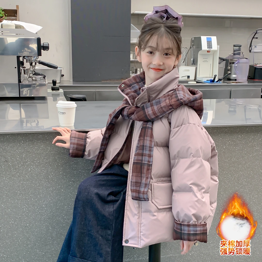 女童棉服冬装2025新款加厚外套儿童冬款洋气棉袄大童女孩棉衣冬季