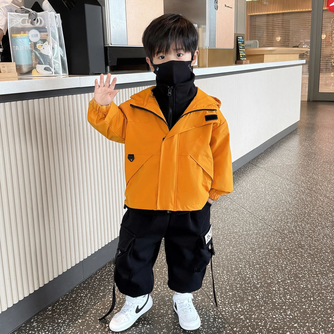 儿童三合一冲锋衣2025新款男童秋装外套男孩宝宝秋冬加厚防风衣服