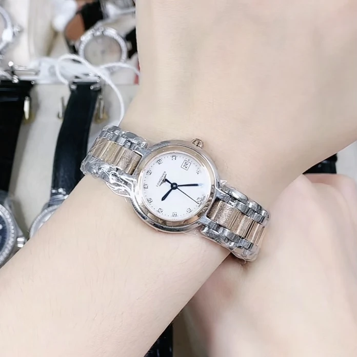 95新 Longines/浪琴 67607/心月/女士石英表/26盘/原装原钻
