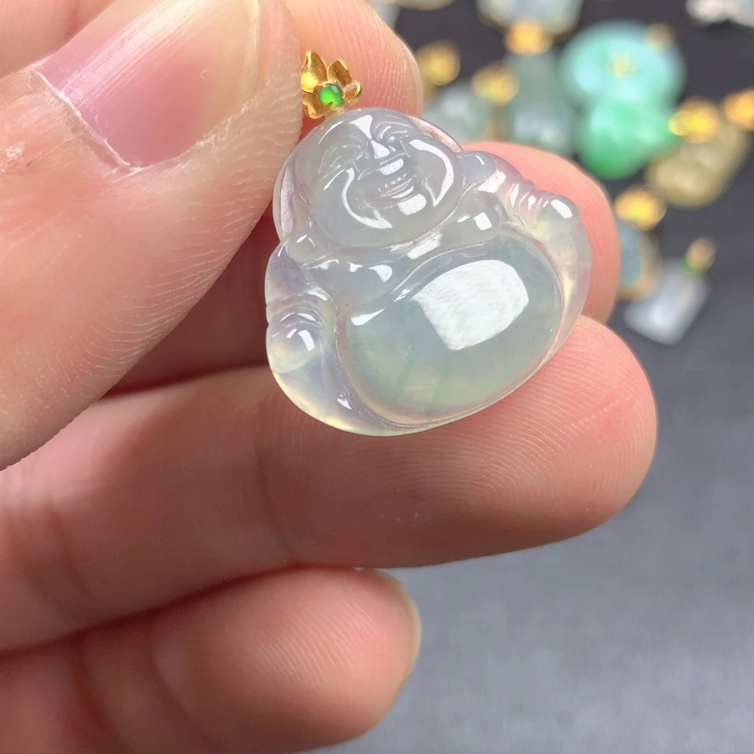 【闪购商品】颈饰18K金镶嵌翡翠翡翠