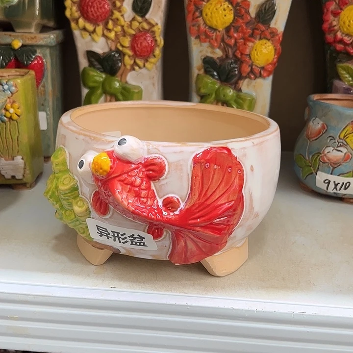 紫砂花盆粗陶材质多肉花盆