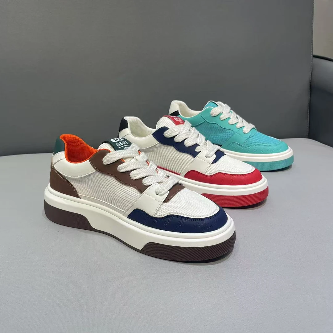 【皮鞋码】国潮原创网面春季新款轻便百搭男士时尚休闲潮鞋时髦洋气