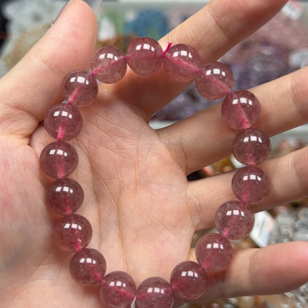 未镶嵌手链水晶卡11精品红草莓晶35