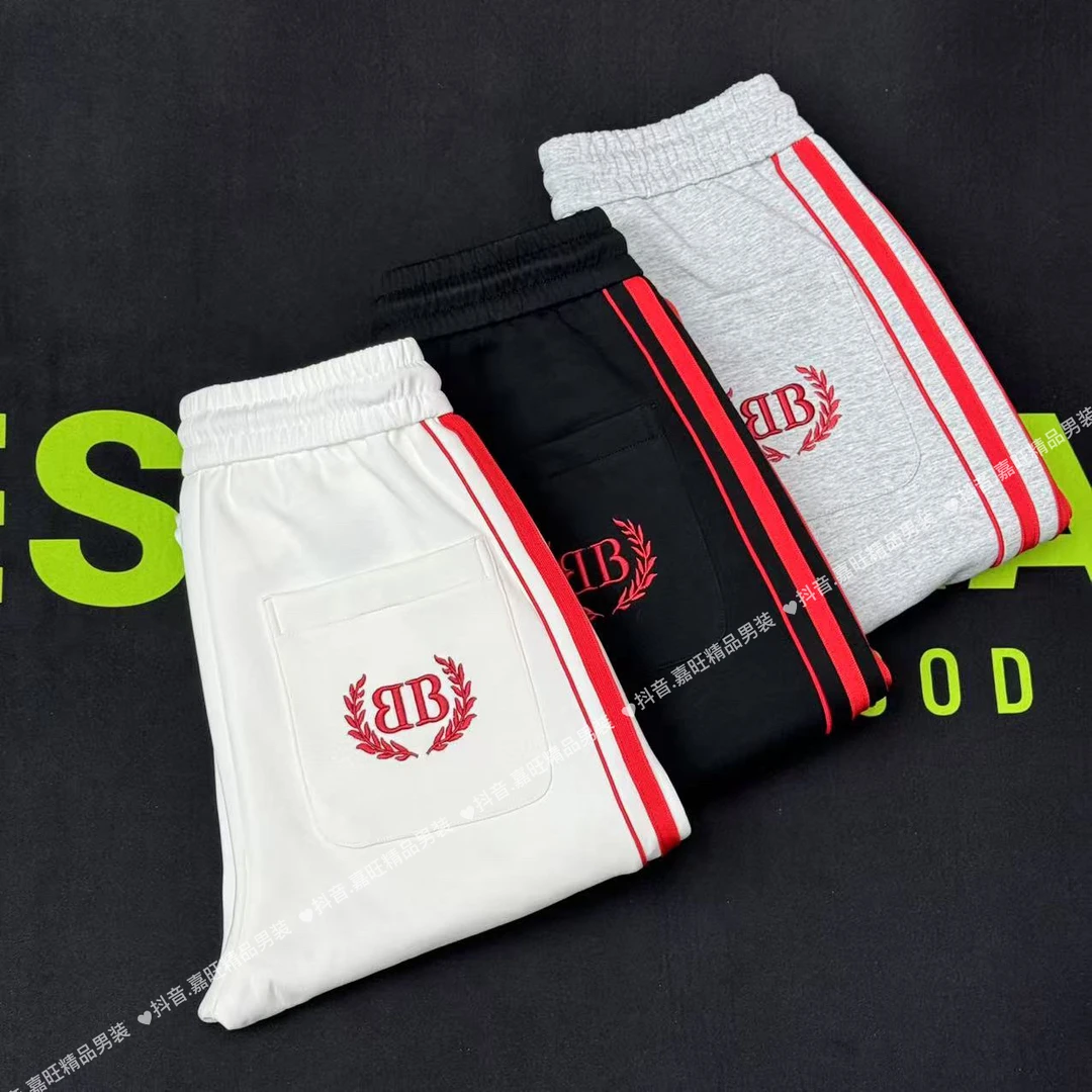 8801秋季男士轻奢潮流时尚百搭舒适弹力织带空气棉休闲小脚裤