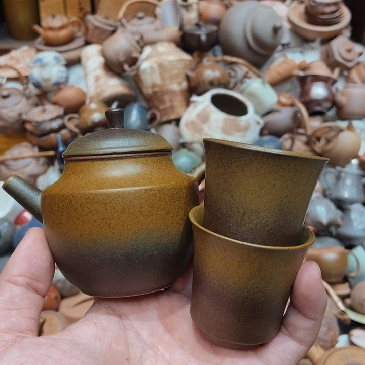 柴烧老岩泥高端茶器
