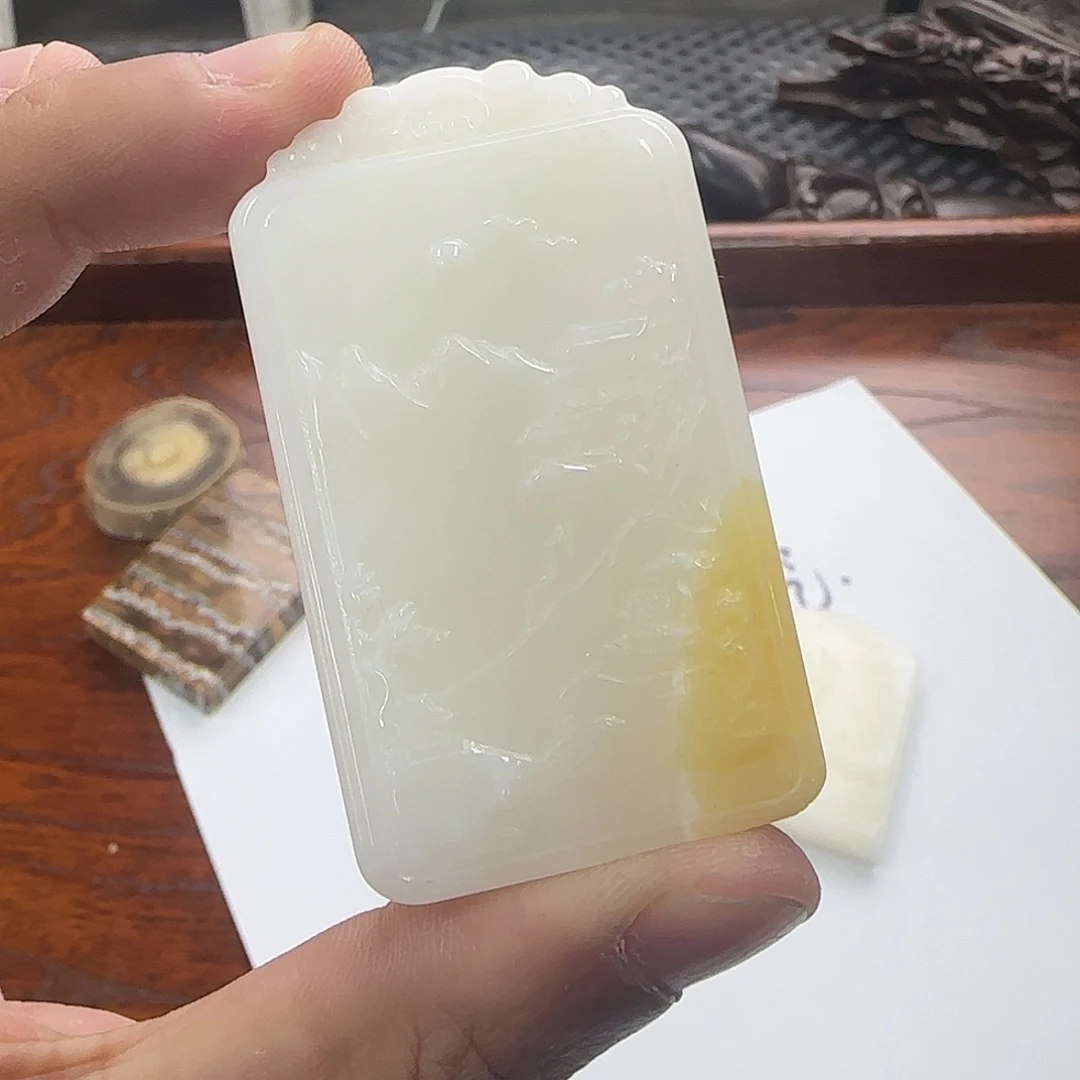 白玉菩提手串玉华牌子003