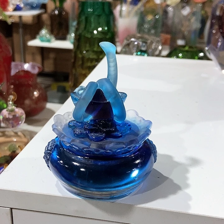 琉璃琉璃花瓶高9口8