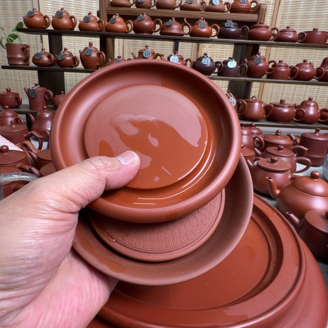 法***下茶壶紫砂潮州朱泥壶承
