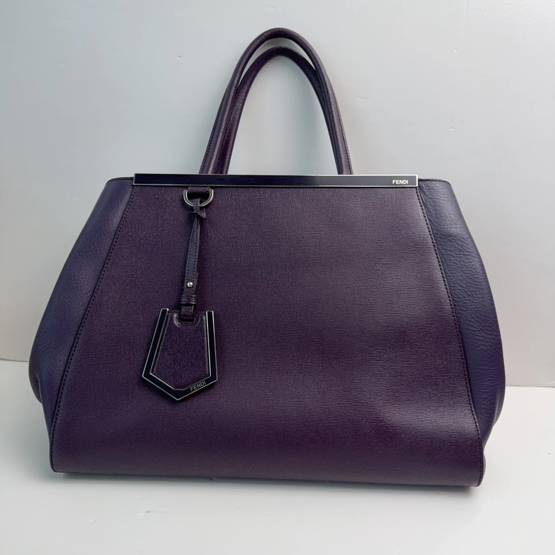99新 FENDI/芬迪 芬迪紫色托特手提包