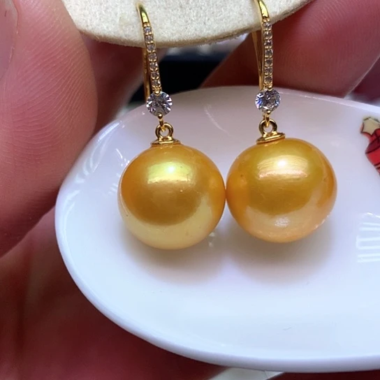 淡水珍珠耳饰银S925镶嵌