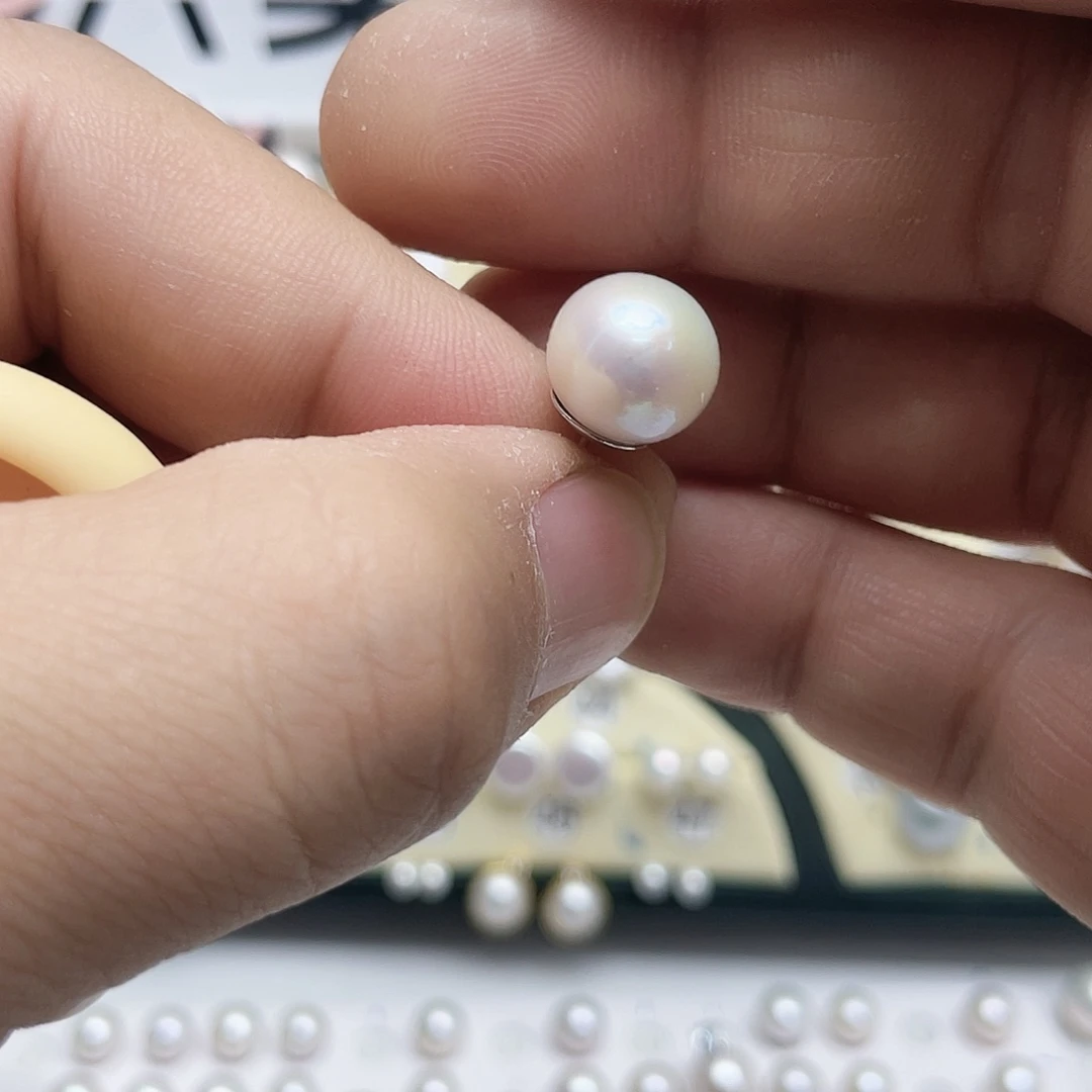 ****子耳饰淡水珍珠银S925镶嵌