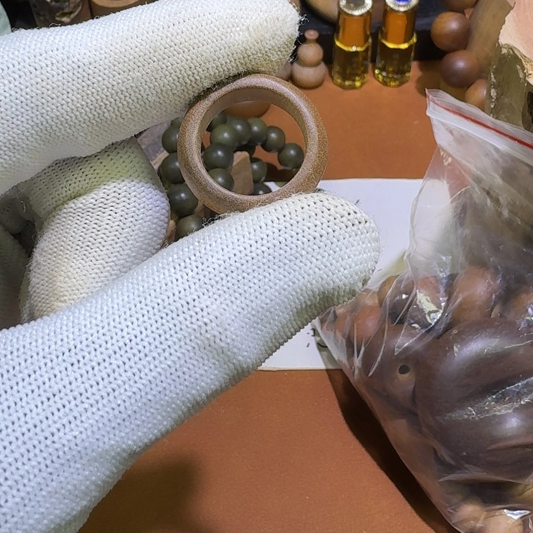 檀香木老山檀香指环戒指跑环