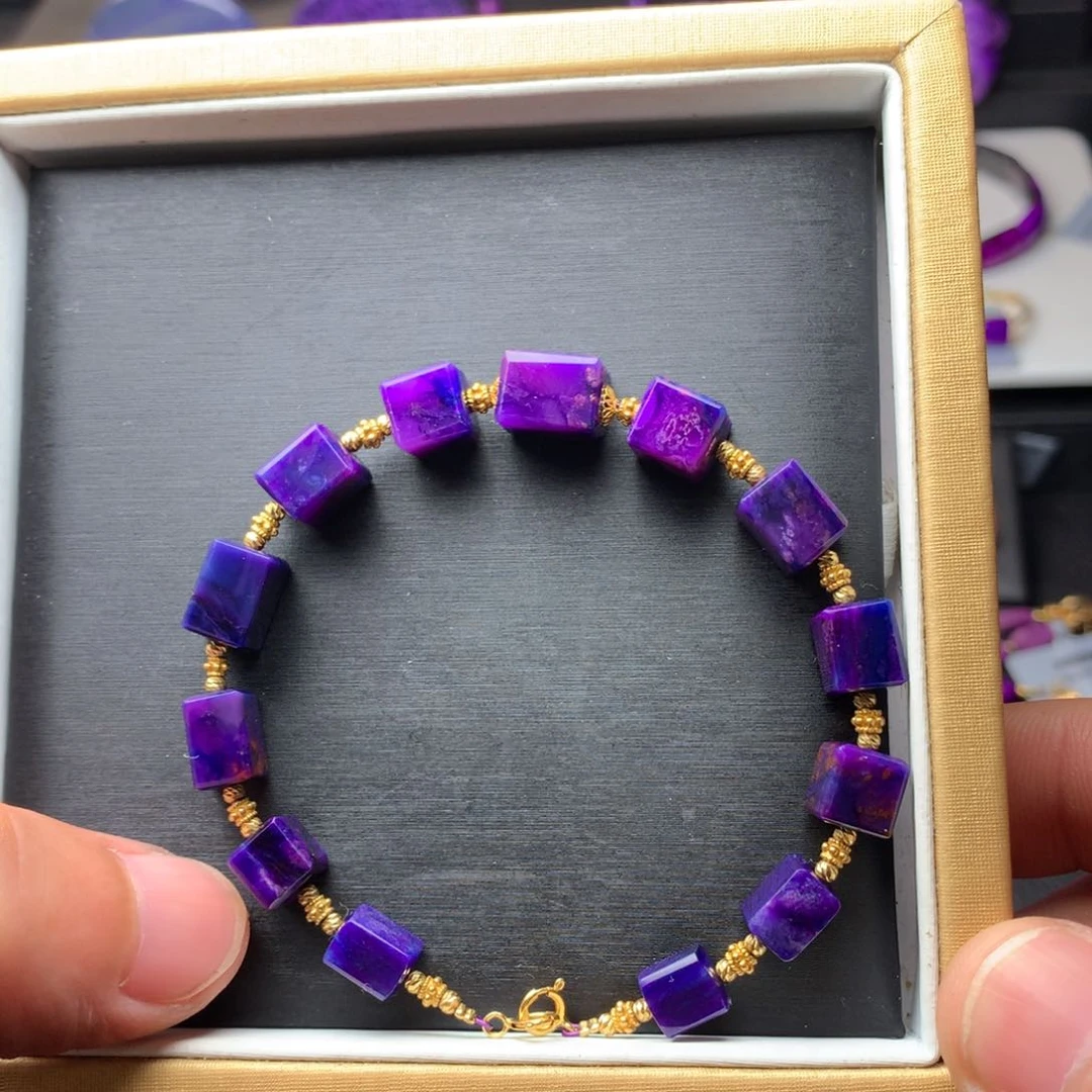 苏纪石（舒俱来）手串18K金镶嵌