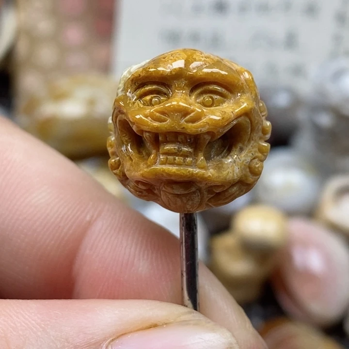颈饰未镶嵌硅化珊瑚（珊瑚玉）