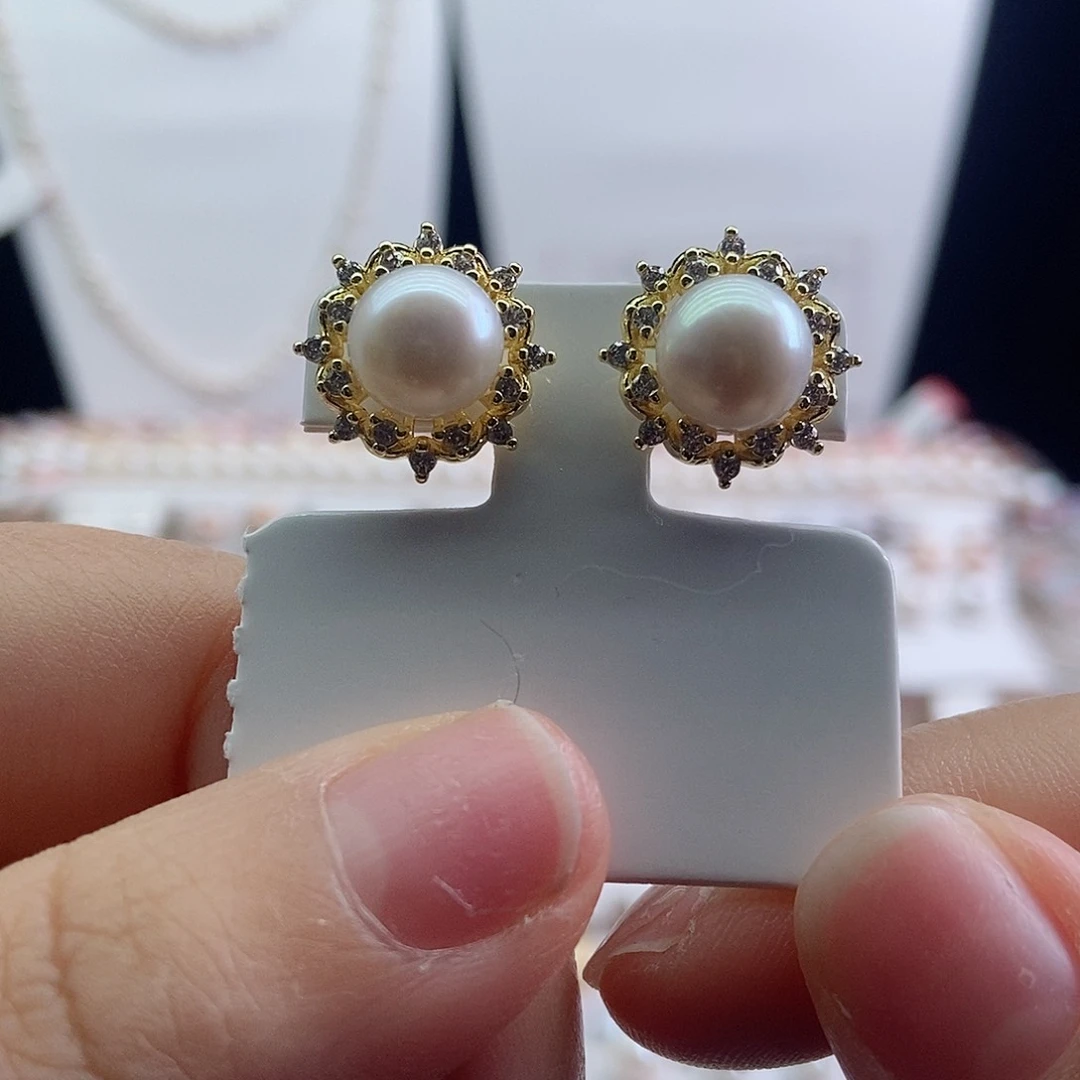 未镶嵌耳饰淡水珍珠