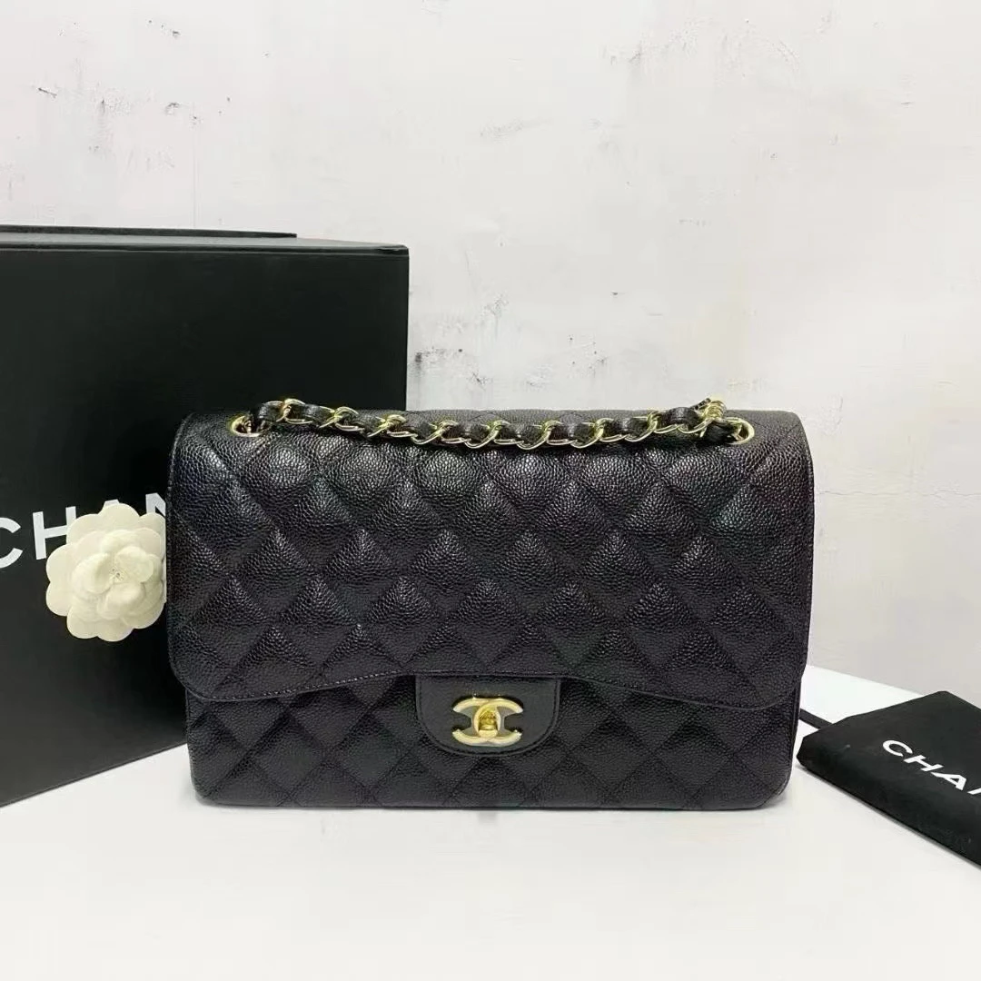 99新 Chanel/香奈儿 【文子姐专属】/D2298/Chanel黑金jumbo