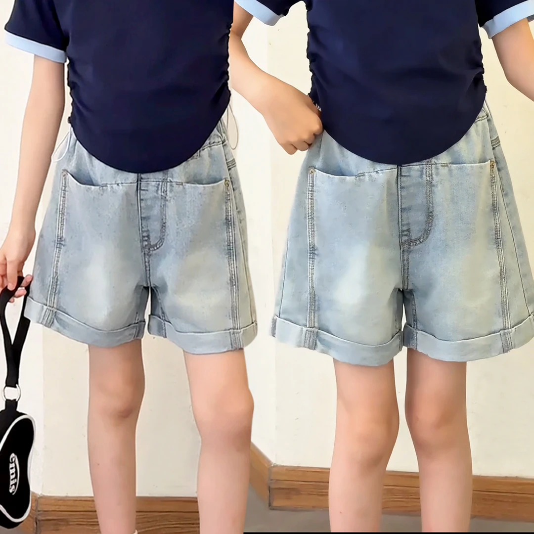 女童夏季薄款牛仔短裤韩版宽松中大童外穿休闲阔腿裤1714