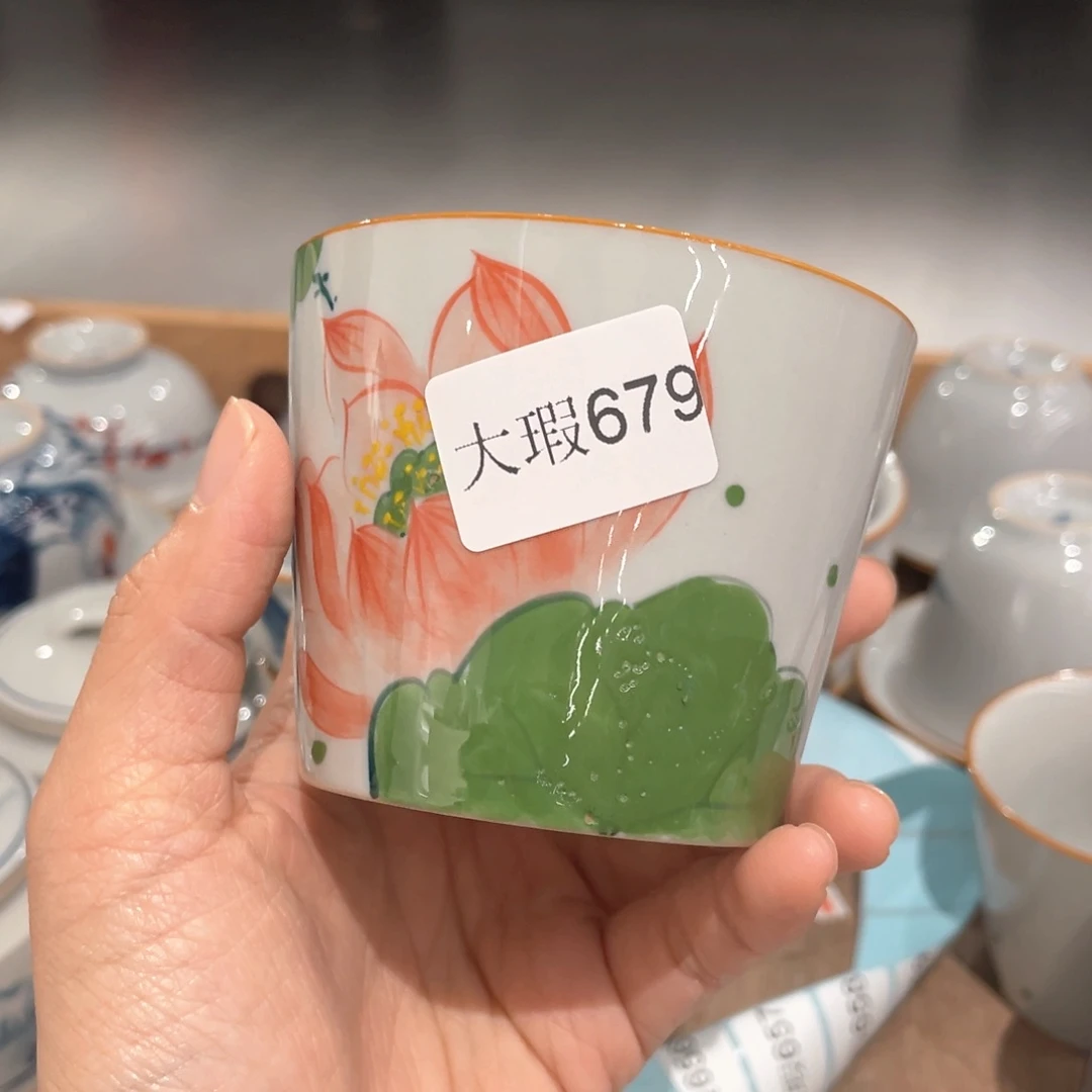 釉下手绘茶具微瑕