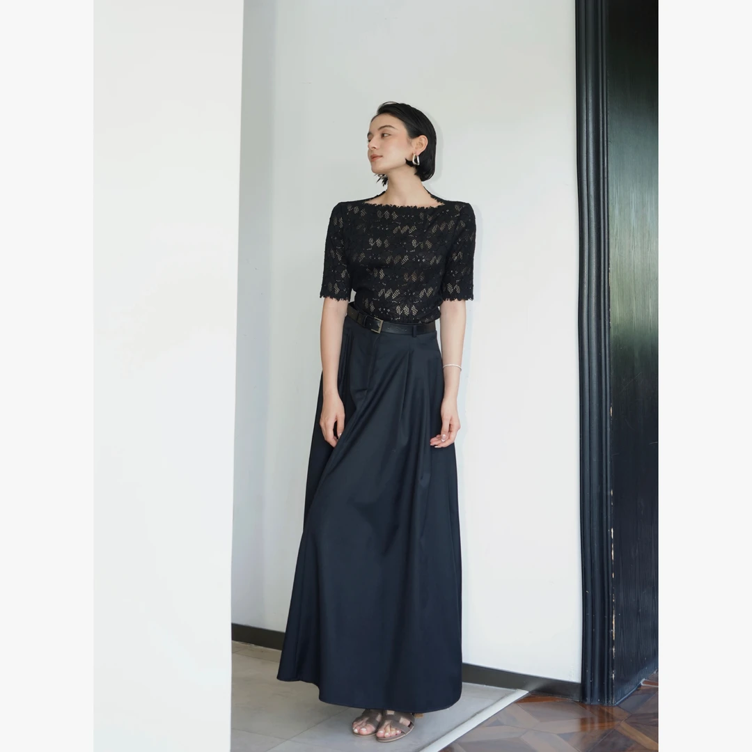 【伞裙冒险记】新贵主义 50精纺羊毛 夏时髦百搭配腰带半身长裙