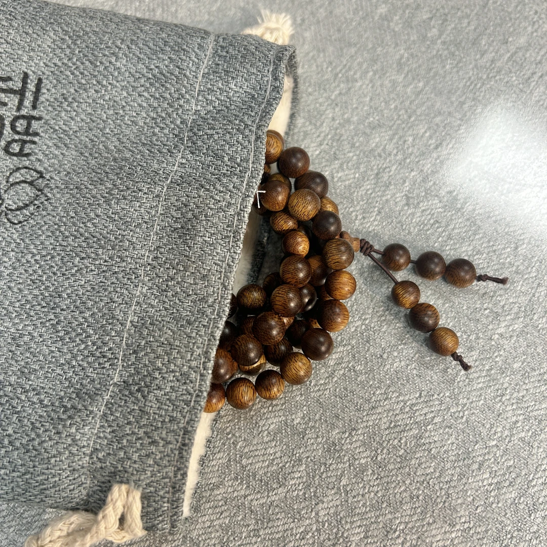 【芩香】富森红土8mm*108颗沉木香作文创