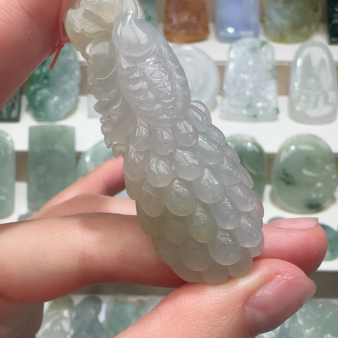 翡翠未镶嵌颈饰天然缅甸翡翠凤凰