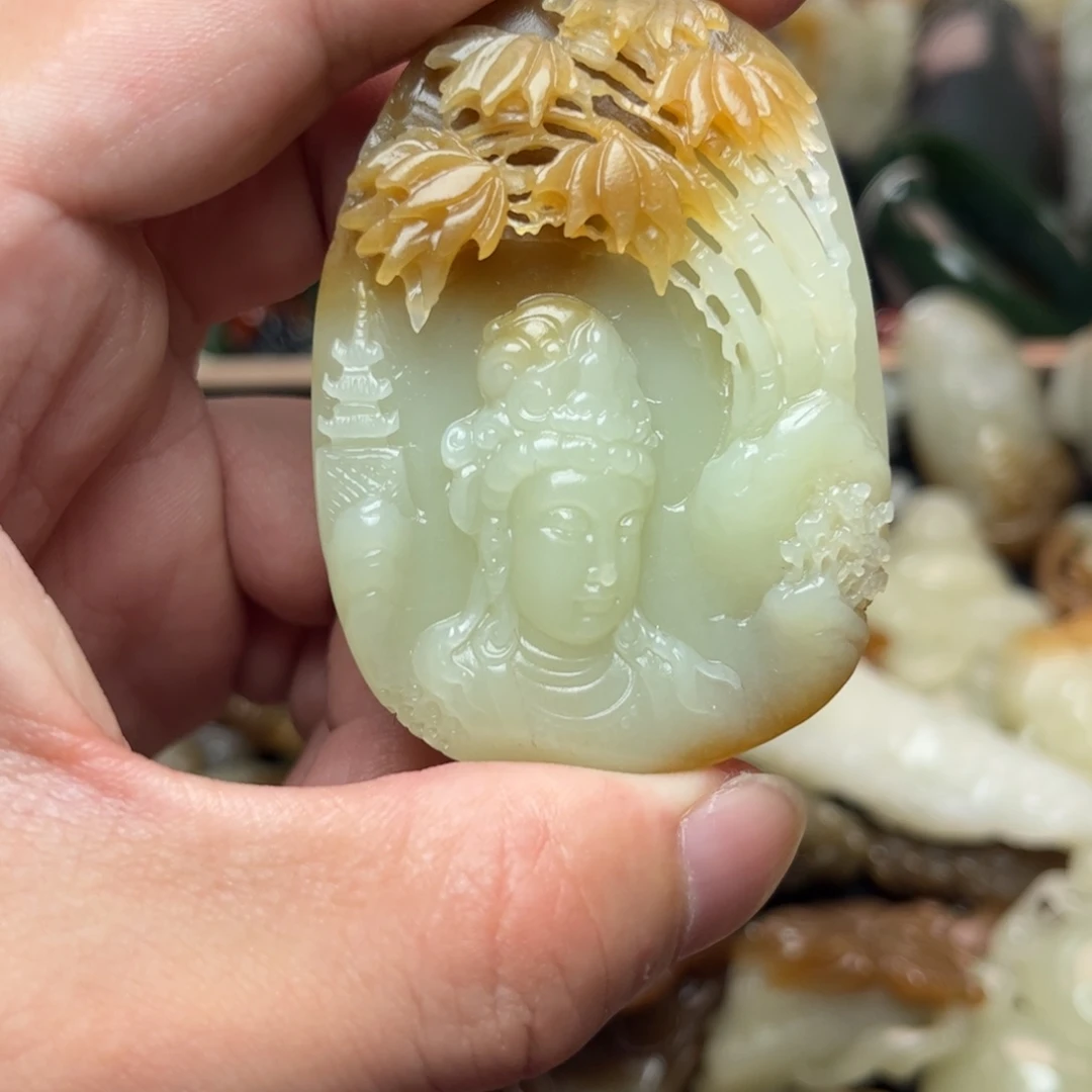 和田玉未镶嵌挂件