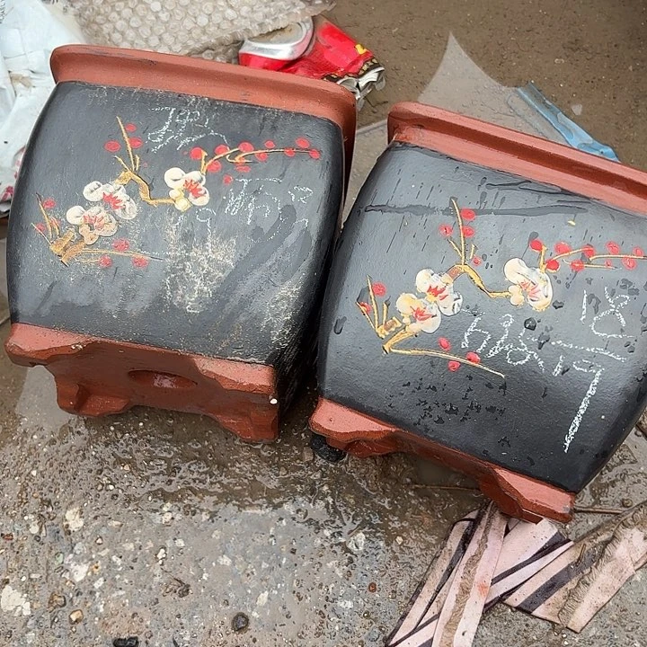 宜兴紫砂花盆，现货发