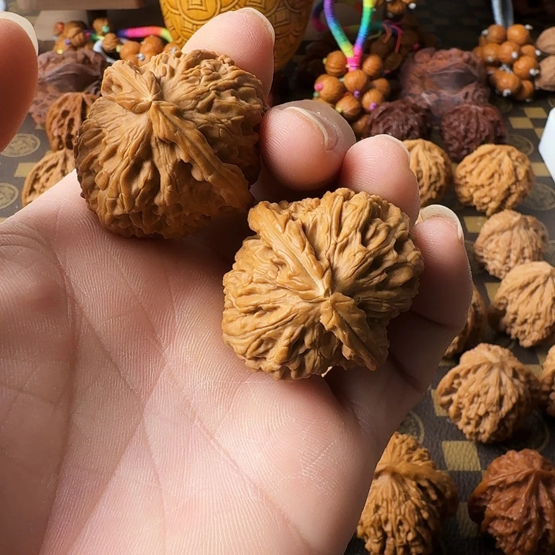 把件文玩核桃白狮子