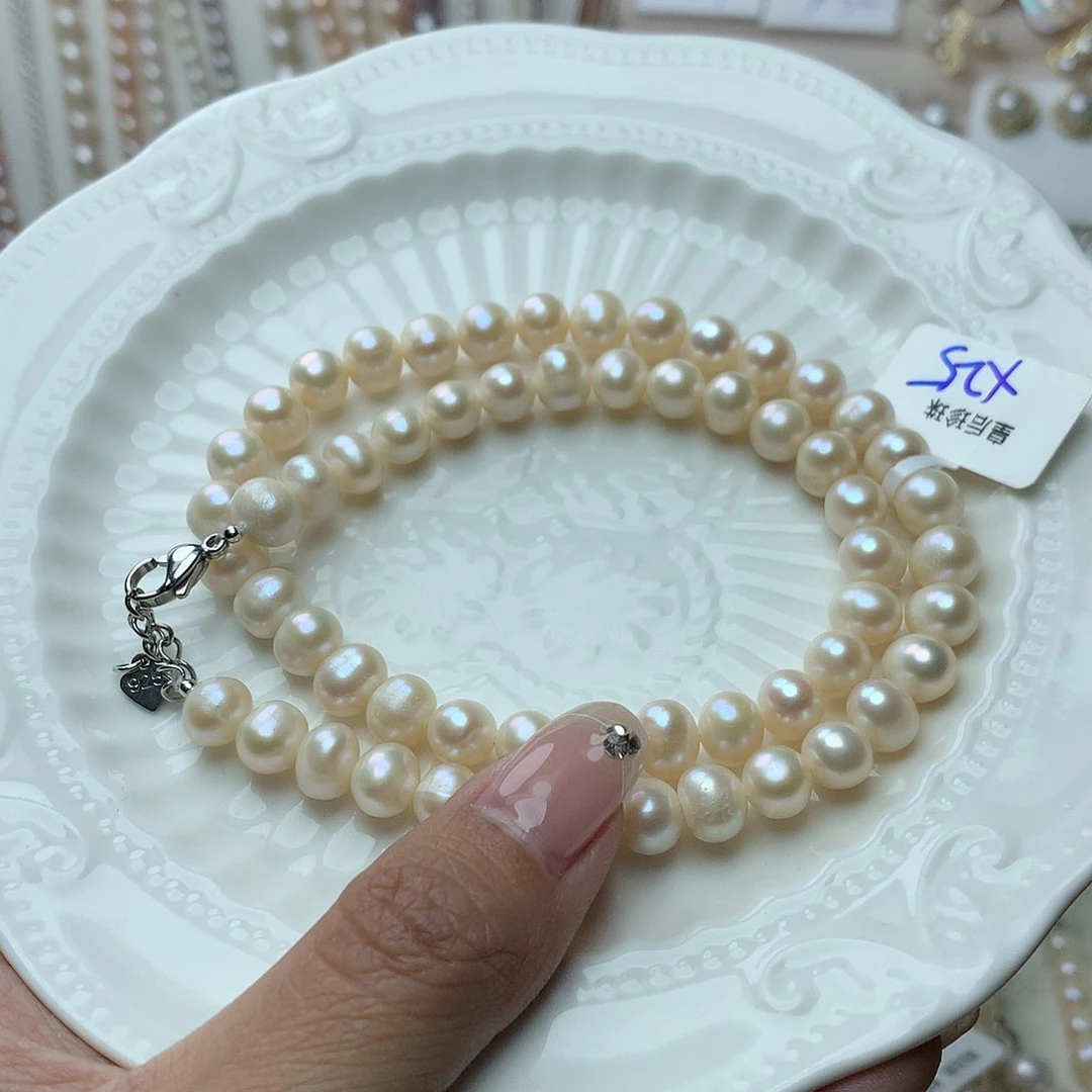 淡水珍珠7-8未镶嵌x25项链