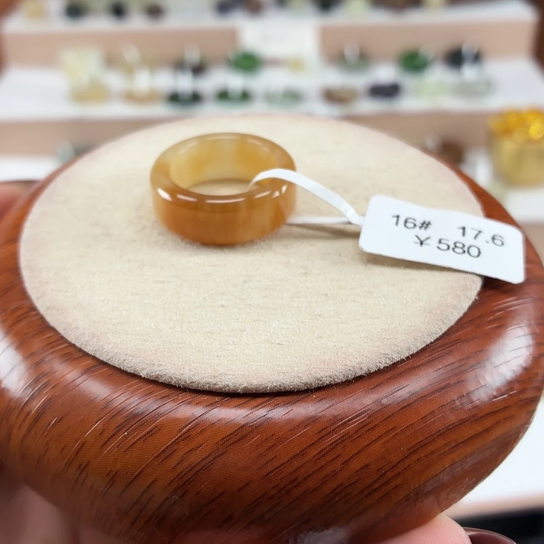 和田玉未镶嵌戒指内径17:6