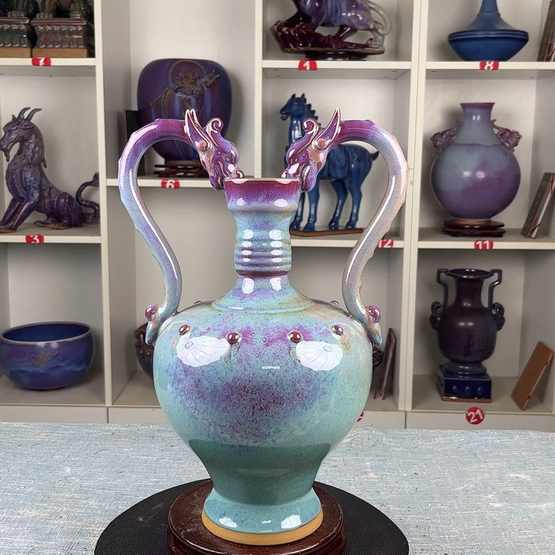 瓷片双龙尊珍品收藏