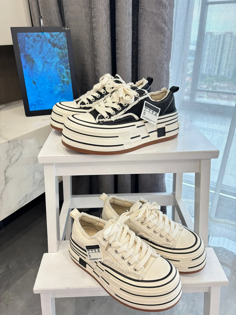 冬冬子-白敬亭同款6cm舒爽吸汗 | 松糕厚底板鞋系带休闲鞋