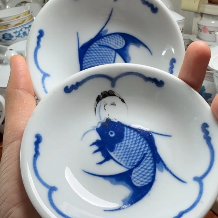 东***篱醴陵群力10厘米味碟1对