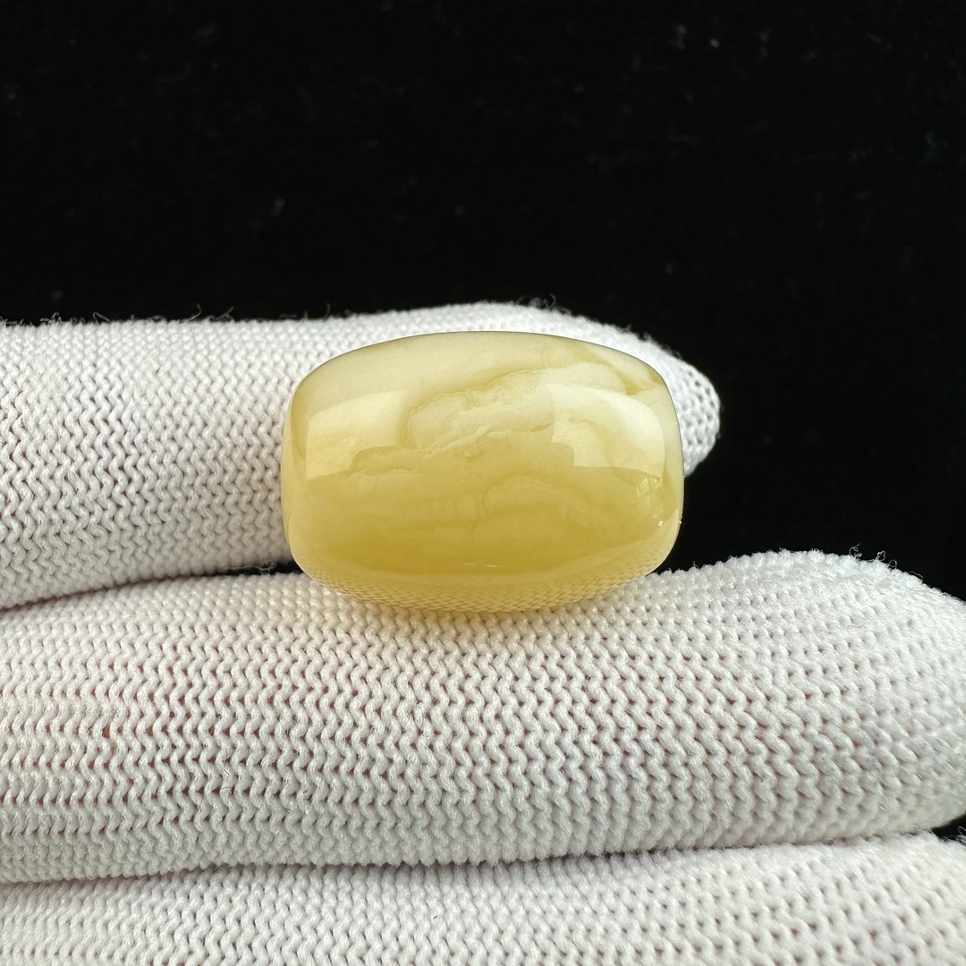 Y4956天然原矿蜜蜡 妖花桶珠16.3x23mm 4克抖音基地质检发货