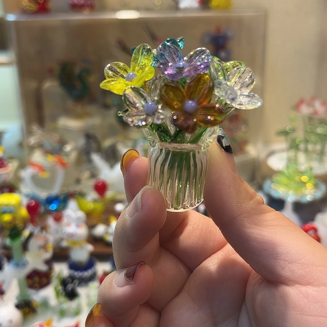 琉璃手工艺品小野花