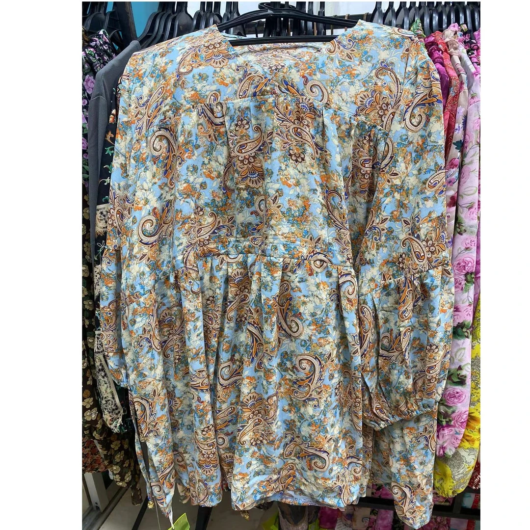 大码短款长袖纱料抽绳小衣裙