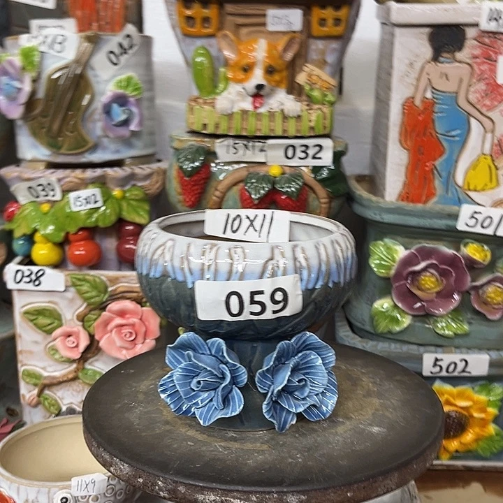 粗陶材质多肉花盆