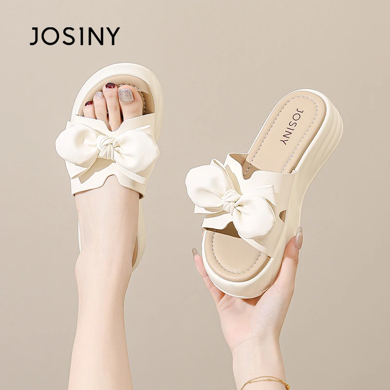 卓诗尼小香风凉鞋女款2025新款厚底增高女鞋夏季外穿休闲沙滩鞋子