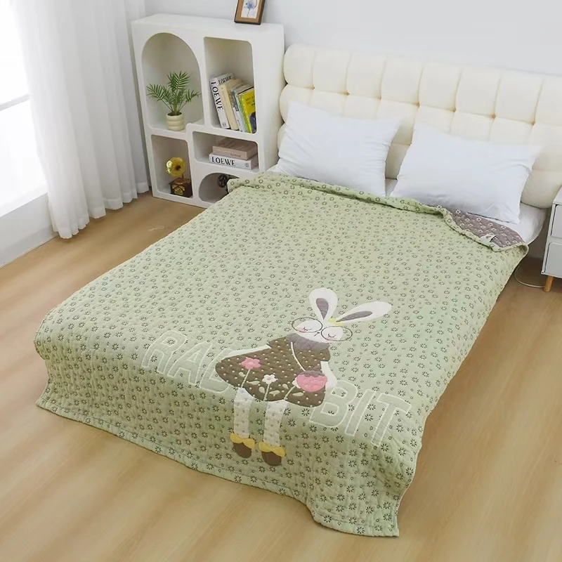 【悠悠兔】150*200棉柔泡芙被吸汗透气夏凉被午睡毯