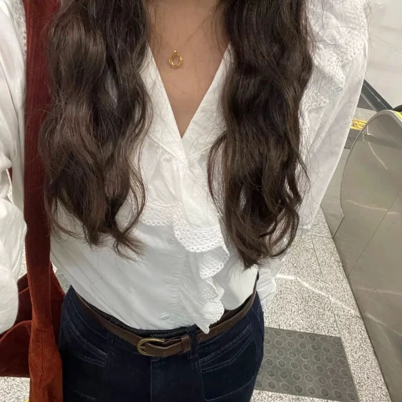 【现货/菜菜家】2025秋冬加厚百搭甜美衬衣大码女装CCC11717