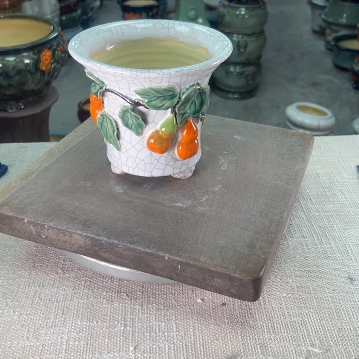 泳坤堂石湾盆老*陶瓷