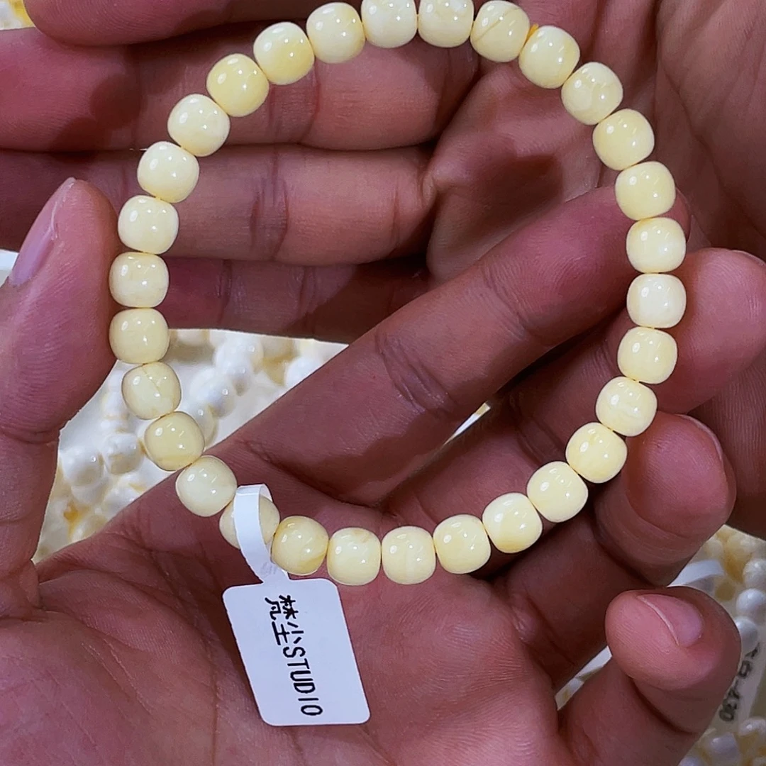 面***身琥珀未镶嵌手链浓蜡7m