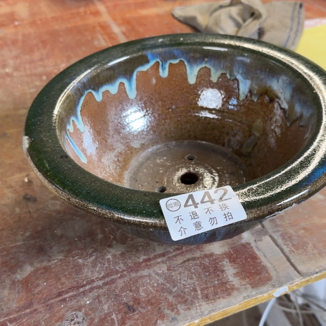 紫砂花盆黄**熊442瑕疵品