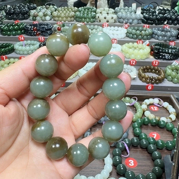 未镶嵌手链和田玉新疆且末蓝卡16