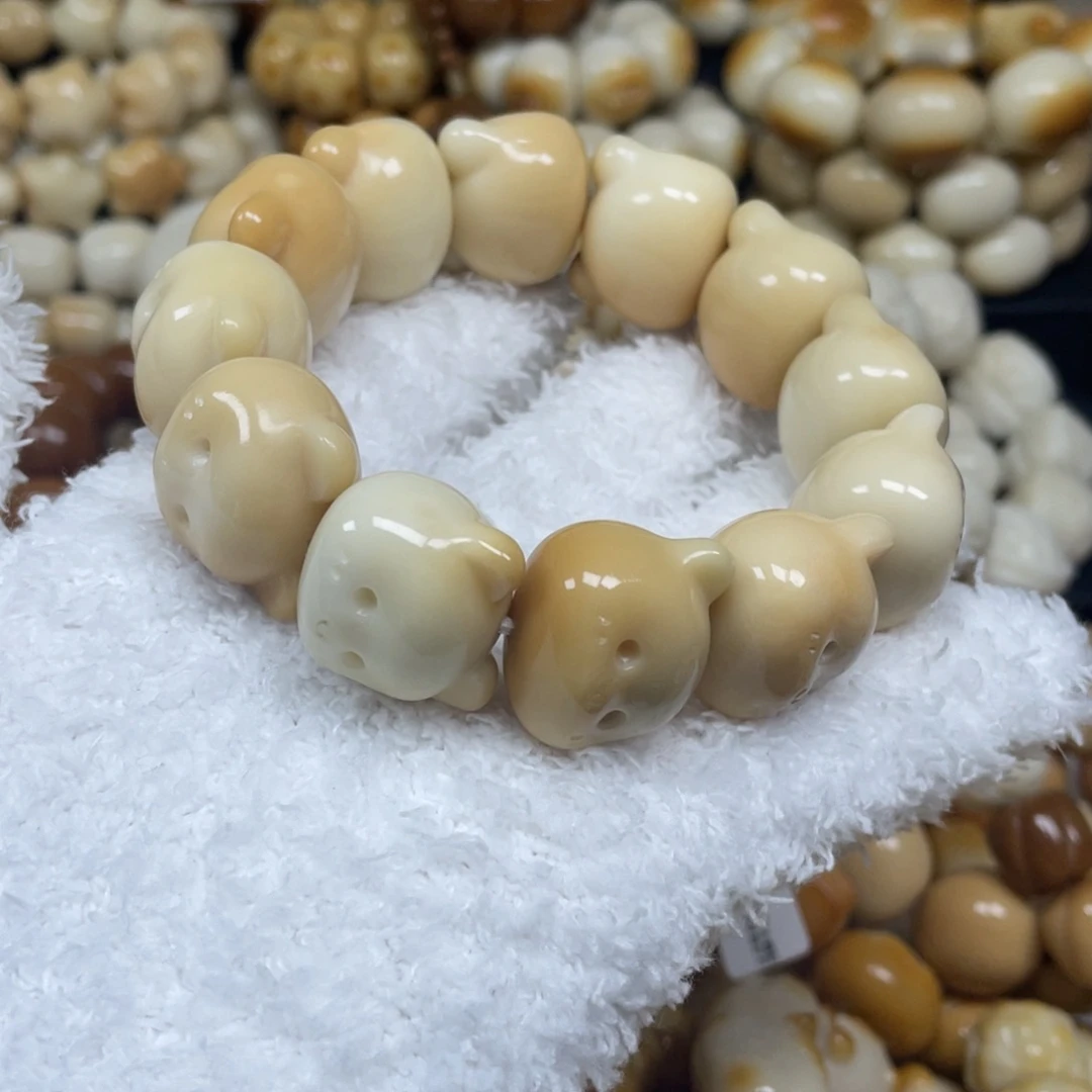 菩提根/象牙果手串1.5,29微瑕萌熊
