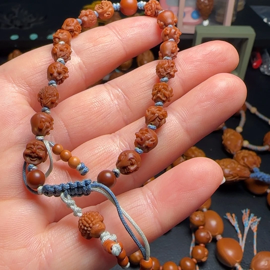 橄榄核手串/手链李*健核尖罗汉