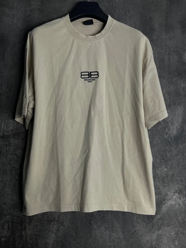 全新未使用 Balenciaga/巴黎世家 L码*1/双B锁扣刺绣短袖/02187