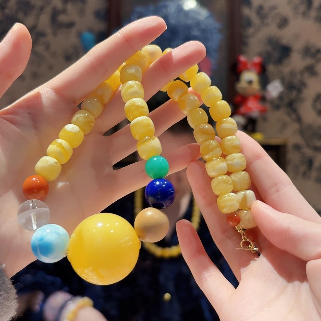 蜜蜡未镶嵌颈饰颈饰