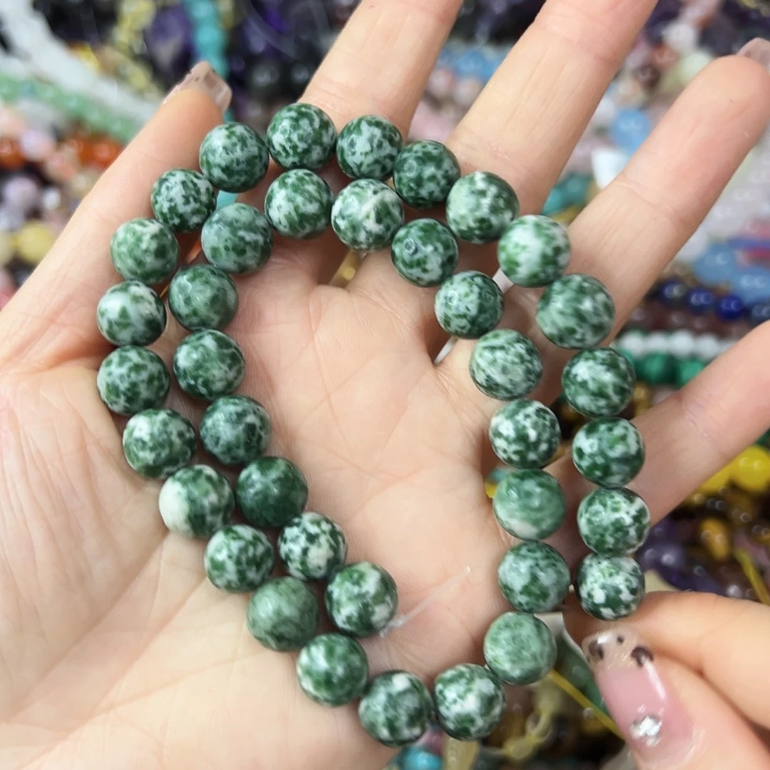 玛瑙/玉髓合金珠宝半成品卡10绿点石一条