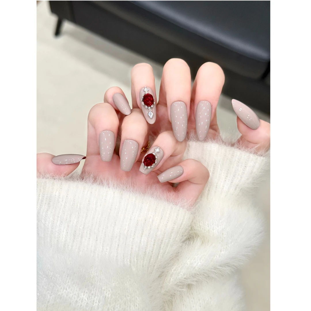 茉哉现货【施家全华钻/美人心计】纯手工定制拆卸穿戴甲A4739